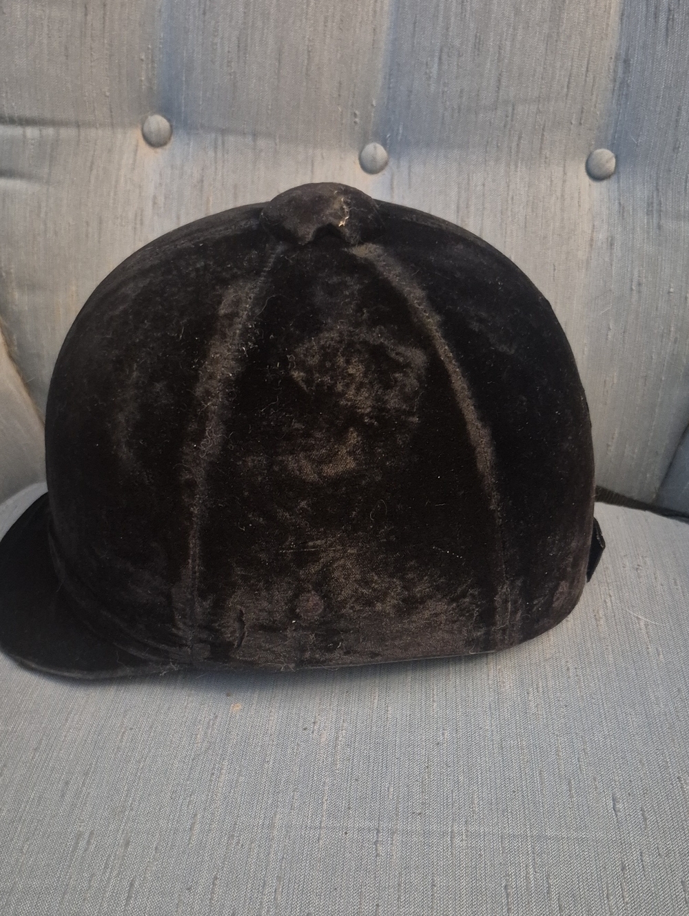 Black Velvet Equestrian Riding Helmet Cover